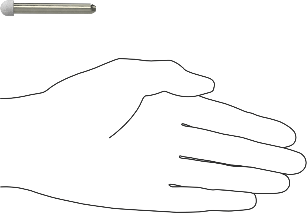 Metal Dışı Malzemeler için Uzun Ömürlü Taşlama Ucu, 1/4" Şaft Çapı, 0,38" Baş Çapı, 0,31" Baş Uzunluğu, Fıçı