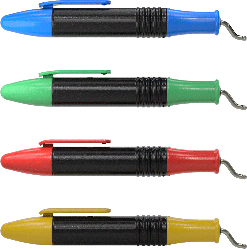 Değiştirilebilir Bıçaklı Çapak Alma Sıyırıcı, 8 Parça Set, 4-5/8" Uzunlukta Saplar