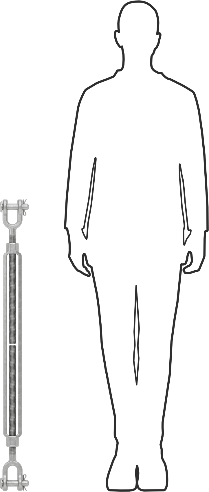 Kaldırma için Çatal-Çatal Gerdirme, 10000 lb. Kapasite, 39-3/4" Geri Çekilmiş Uzunluk