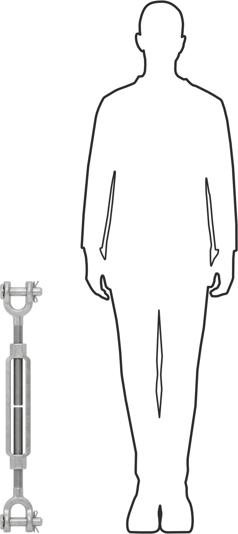 Kaldırma için Çatal-Çatal Gerdirme, 15200 lb. Kapasite, 31-1/2" Geri Çekilmiş Uzunluk