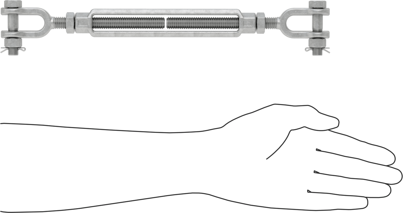 Kaldırma için Çatal-Çatal Gerdirme, 2200 lb. kapasite, 13-1/2" Geri Çekilmiş Uzunluk