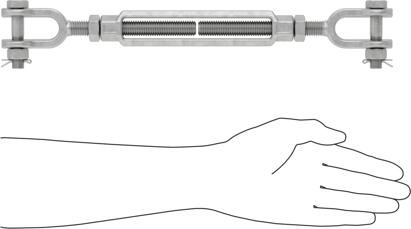 Kaldırma için Çatal-Çatal Gerdirme, 3500 lb. Kapasite, 15-3/4" Geri Çekilmiş Uzunluk