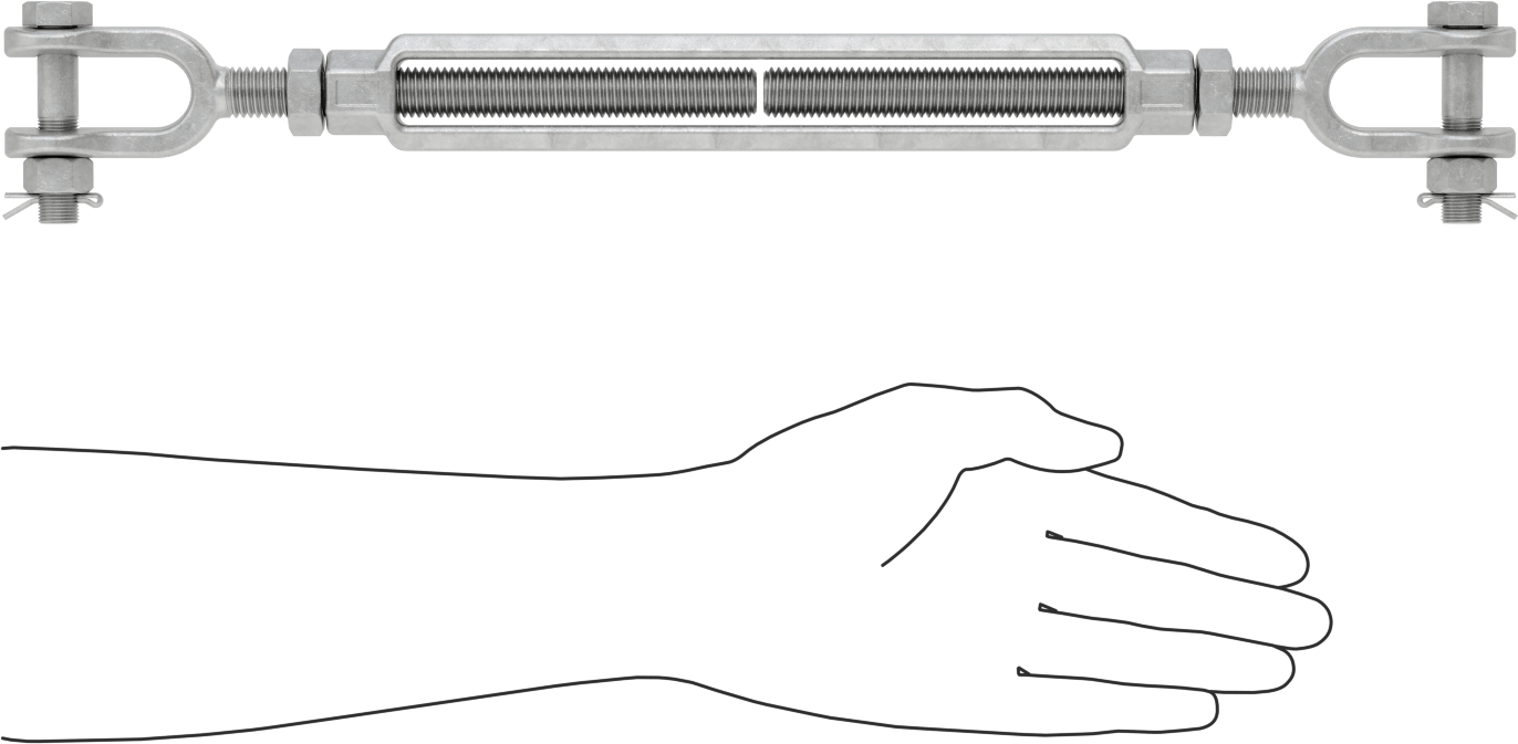 Kaldırma için Çatal-Çatal Gerdirme, 3500 lb. Kapasite, 18-3/4" Geri Çekilmiş Uzunluk