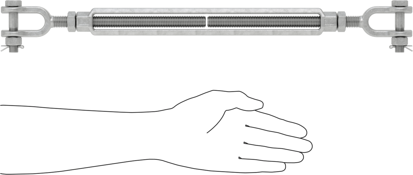 Kaldırma için Çatal-Çatal Gerdirme, 3500 lb. Kapasite, 21-3/4" Geri Çekilmiş Uzunluk