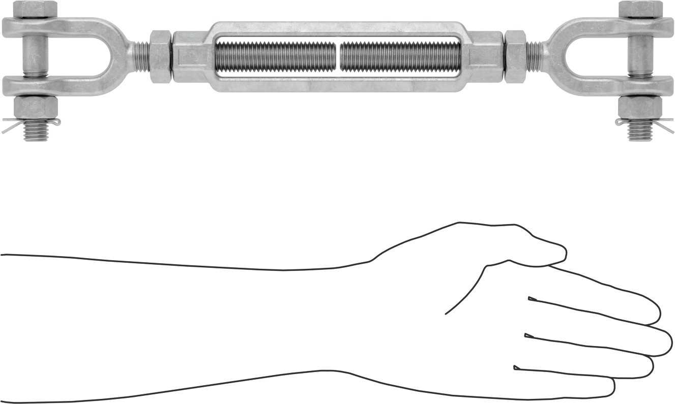 Kaldırma için Çatal-Çatal Gerdirme, 5200 lb. Kapasite, 16-1/2" Geri Çekilmiş Uzunluk