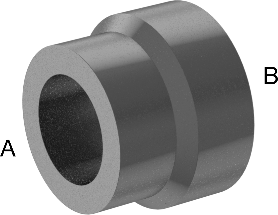 Yüksek Basınçlı Soket Bağlantılı Çelik Dişsiz Bağlantı Elemanı, Burç Redüksiyon Adaptörü, 1-1/2 Erkek x 1-1/4 Dişi
