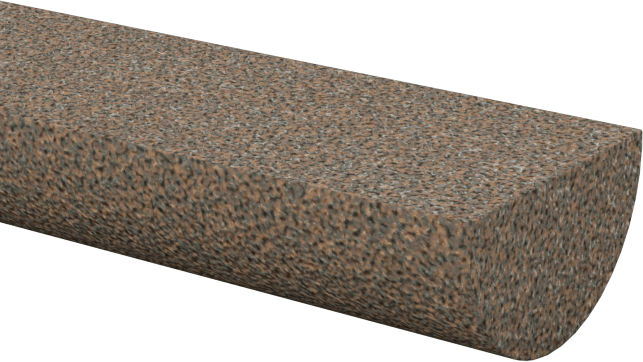 Çelik için Tıkanmaya Dayanıklı Parlatma Taşı, Düz Yarım Yuvarlak, 240 Kum, 4“ Uzunluk x 1/4” Genişlik