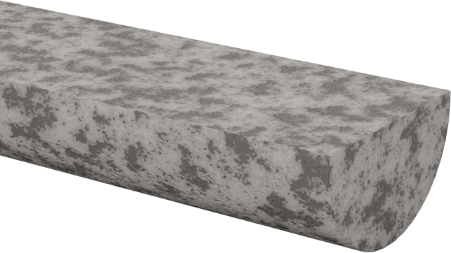 Çelik için Tıkanmaya Dayanıklı Parlatma Taşı, Düz Yarım Yuvarlak, 100 Kum, 4“ Uzunluk x 1/4” Genişlik