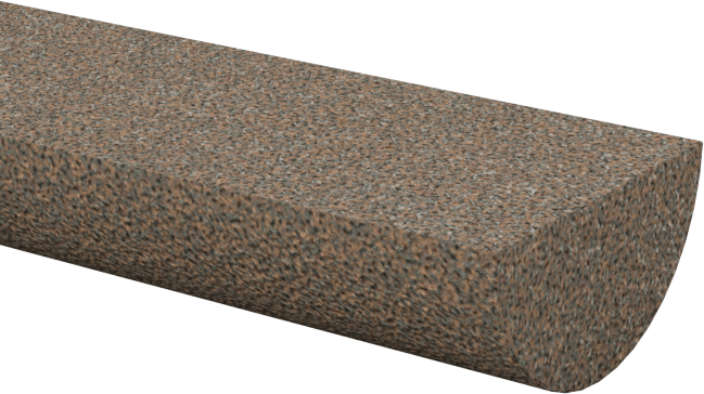 Çelik için Tıkanmaya Dayanıklı Parlatma Taşı, Düz Yarım Yuvarlak, 240 Kum, 4“ Uzunluk x 5/16” Genişlik