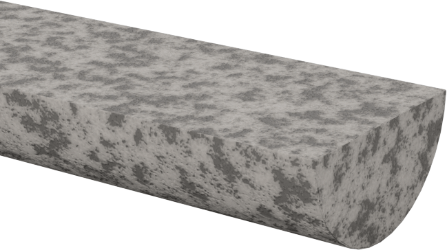 Çelik için Tıkanmaya Dayanıklı Parlatma Taşı, Düz Yarım Yuvarlak, 100 Kum, 4“ Uzunluk x 5/16” Genişlik