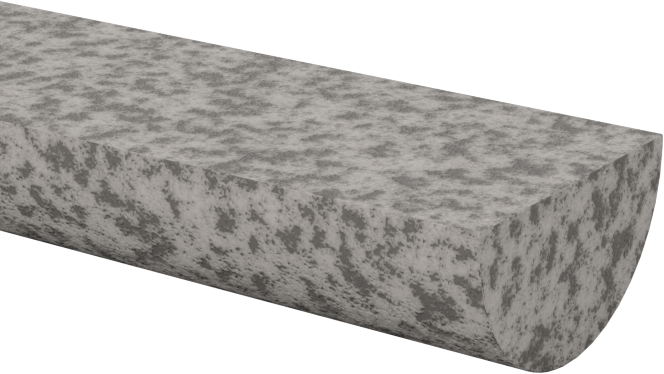 Çelik için Tıkanmaya Dayanıklı Parlatma Taşı, Düz Yarım Yuvarlak, 100 Kum, 4“ Uzunluk x 3/8” Genişlik