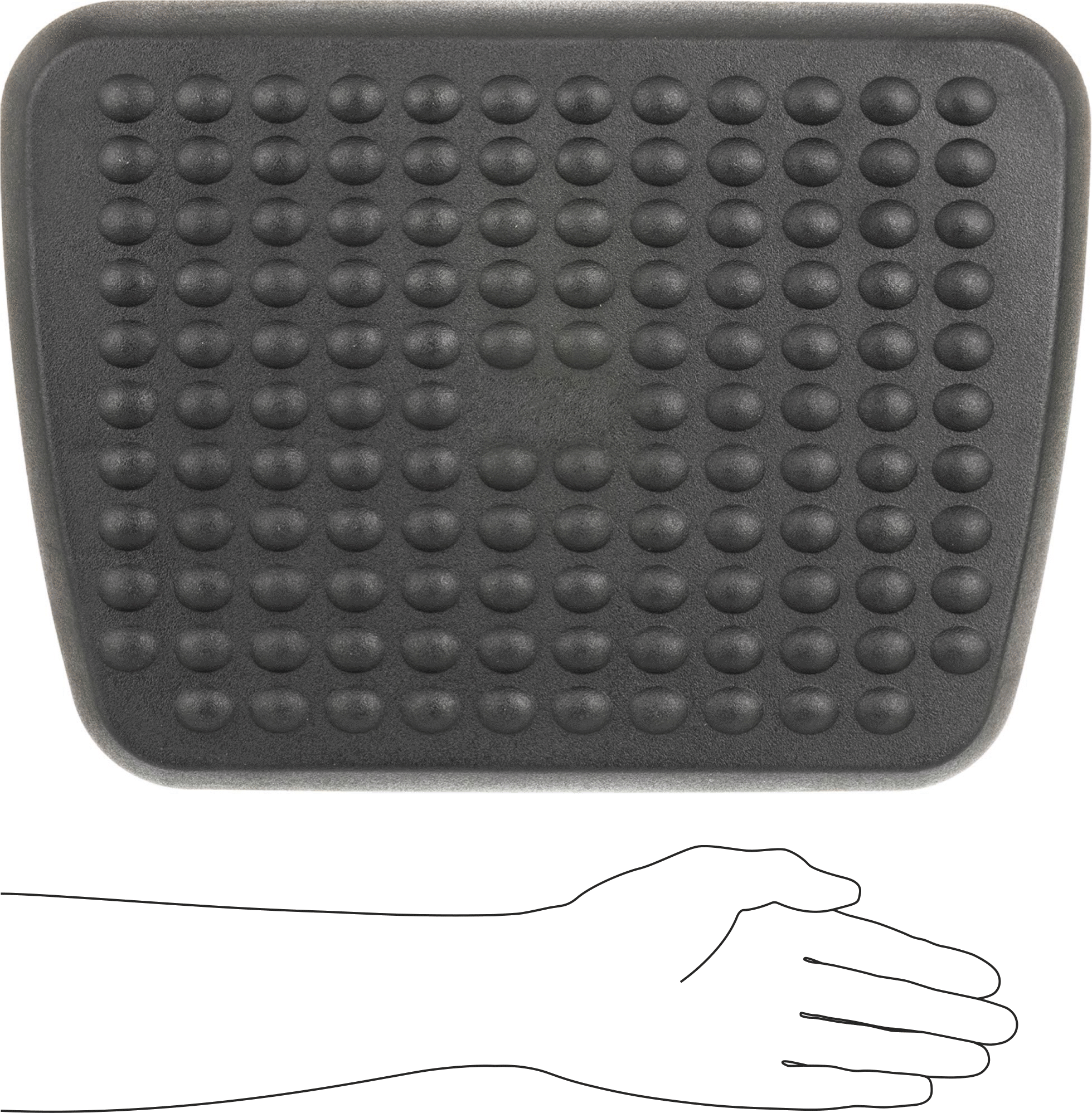 Plastik Ayak Dayama, 3-1/4“ ila 4” Yüksekliğinde Platform