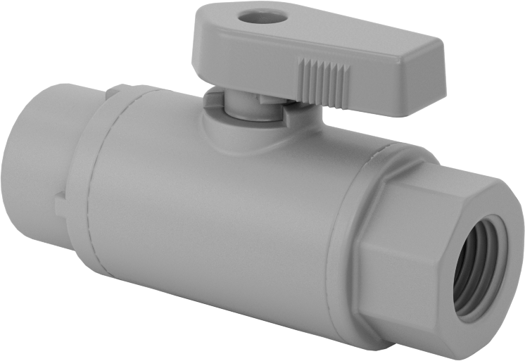 İçme Suyu için Açma/Kapama Vanası, PVC, 1/4 NPT Dişi x 1/4" Boru Dış Çapı için Push-to-Connect
