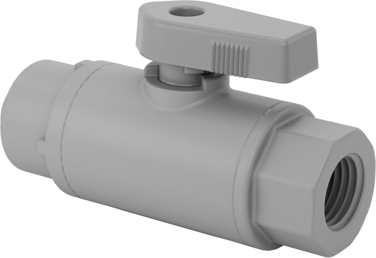 İçme Suyu için Açma/Kapama Vanası, PVC, 1/4 NPT Dişi x 3/8" Boru Dış Çapı Push-to-Connect