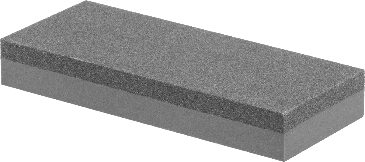Alüminyum Oksit İki Zımpara Taneli Bileme Taşı, 5“ Uzunluk x 2” Genişlik x 3/4" Kalınlık, 100 x 320 Kum