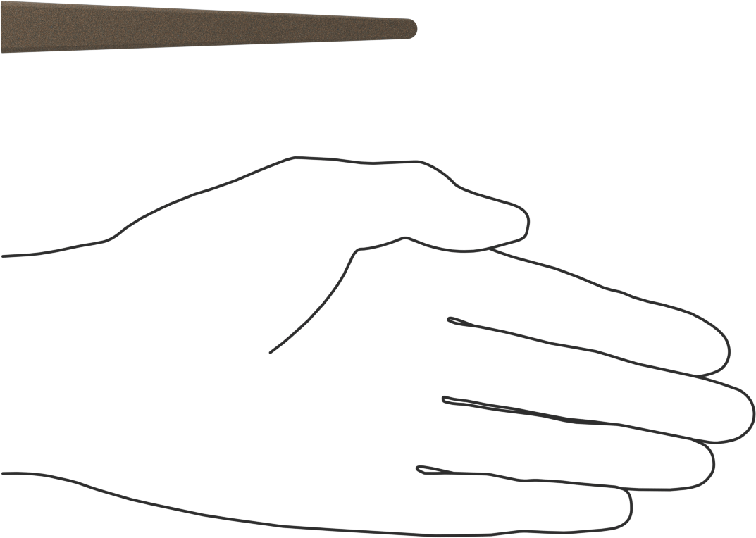 Çelik için Tıkanmaya Dayanıklı Parlatma Taşı, Konik Oval, 240 Kum, 4" Uzunluk, 3/16“ ila 1/2” Genişlik