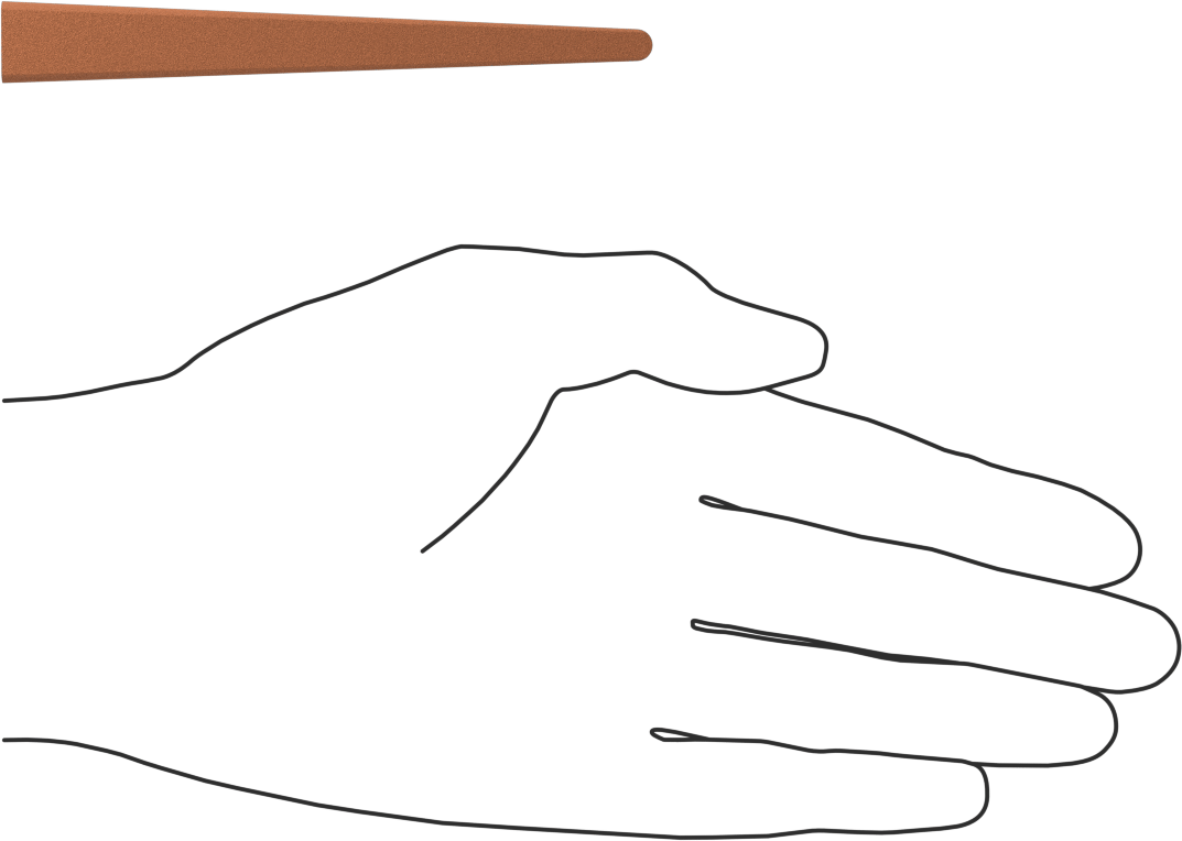 Çelik için Tıkanmaya Dayanıklı Parlatma Taşı, Konik Oval, 320 Kum, 4“ Uzunluk x 3/16” ila 1/2" Genişlik