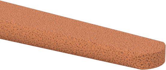 Çelik için Tıkanmaya Dayanıklı Parlatma Taşı, Konik Oval, 320 Kum, 4“ Uzunluk x 3/16” ila 1/2" Genişlik