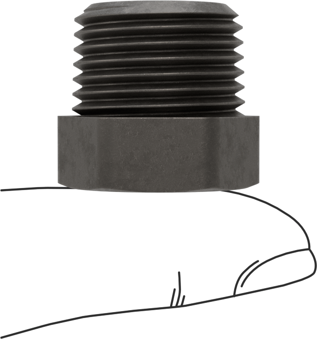 Yüksek Basınçlı Çelik Boru Bağlantı Elemanı, Burç Redüksiyon Adaptörü, 1/2 Erkek x 1/4 Dişi NPT