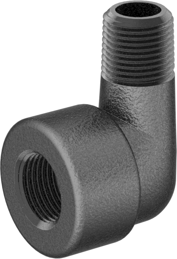 Yüksek Basınçlı Çelik Boru Bağlantı Elemanı, 90 Derece Dirsek Adaptörü, 3/8 NPT Dişi x Erkek