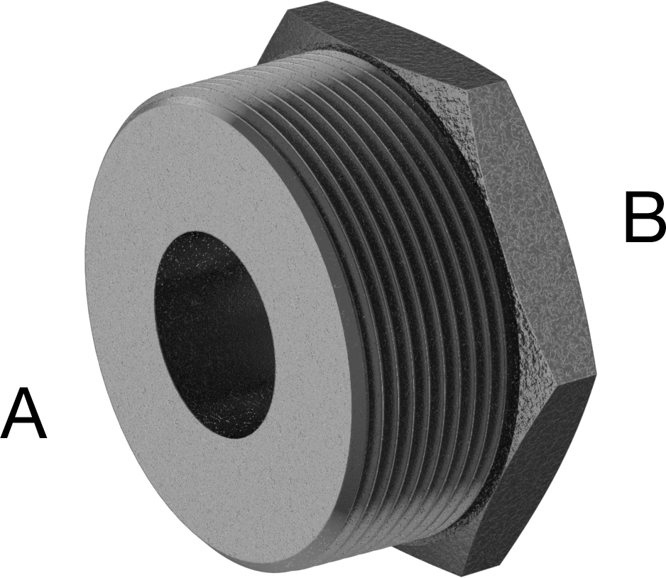 Yüksek Basınçlı Çelik Boru Bağlantı Elemanı, Burç Redüksiyon Adaptörü, 2 NPT Erkek x 3/4 NPT Dişi
