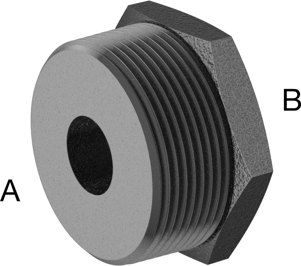 Yüksek Basınçlı Çelik Boru Bağlantı Elemanı, Burç Adaptörü, 2-1/2 NPT Erkek x 3/4 NPT Dişi