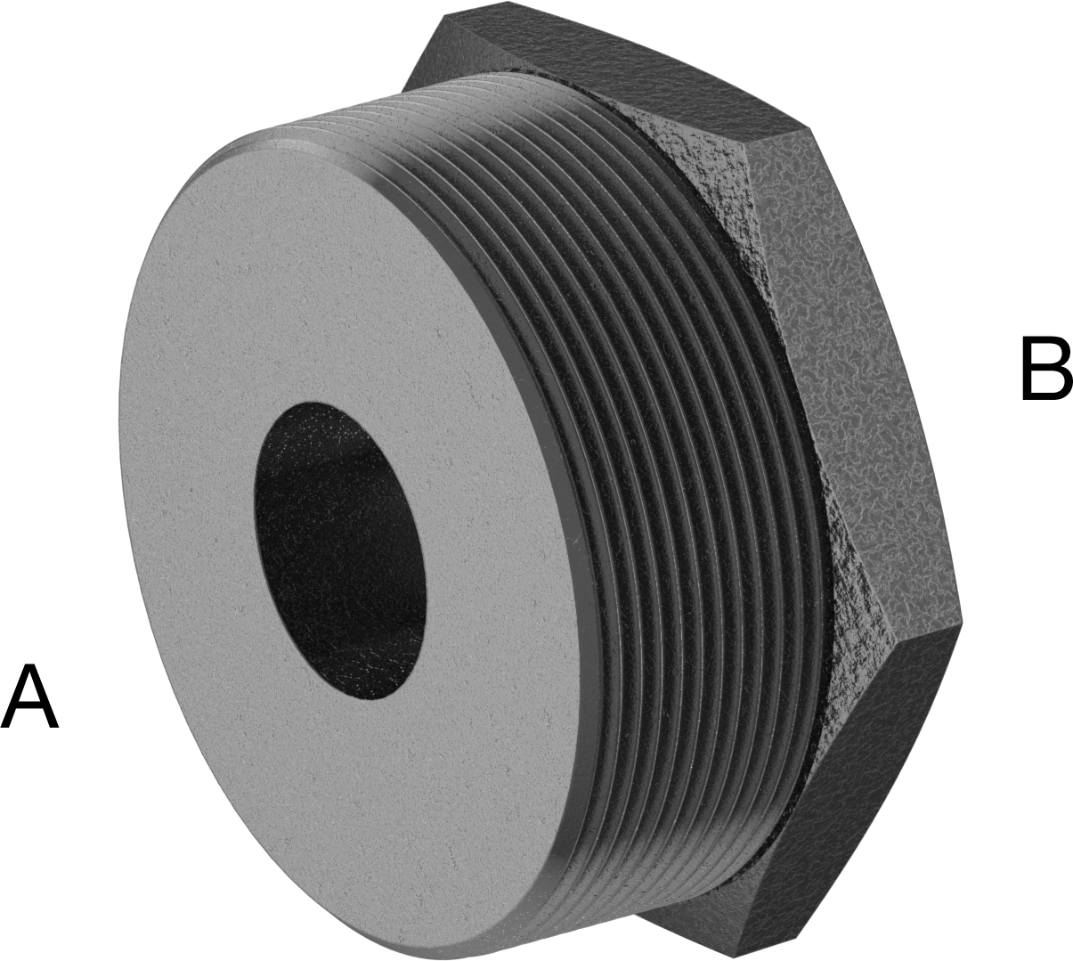 Yüksek Basınçlı Çelik Boru Bağlantı Elemanı, Burç Adaptörü, 4 NPT Erkek x 1-1/4 NPT Dişi