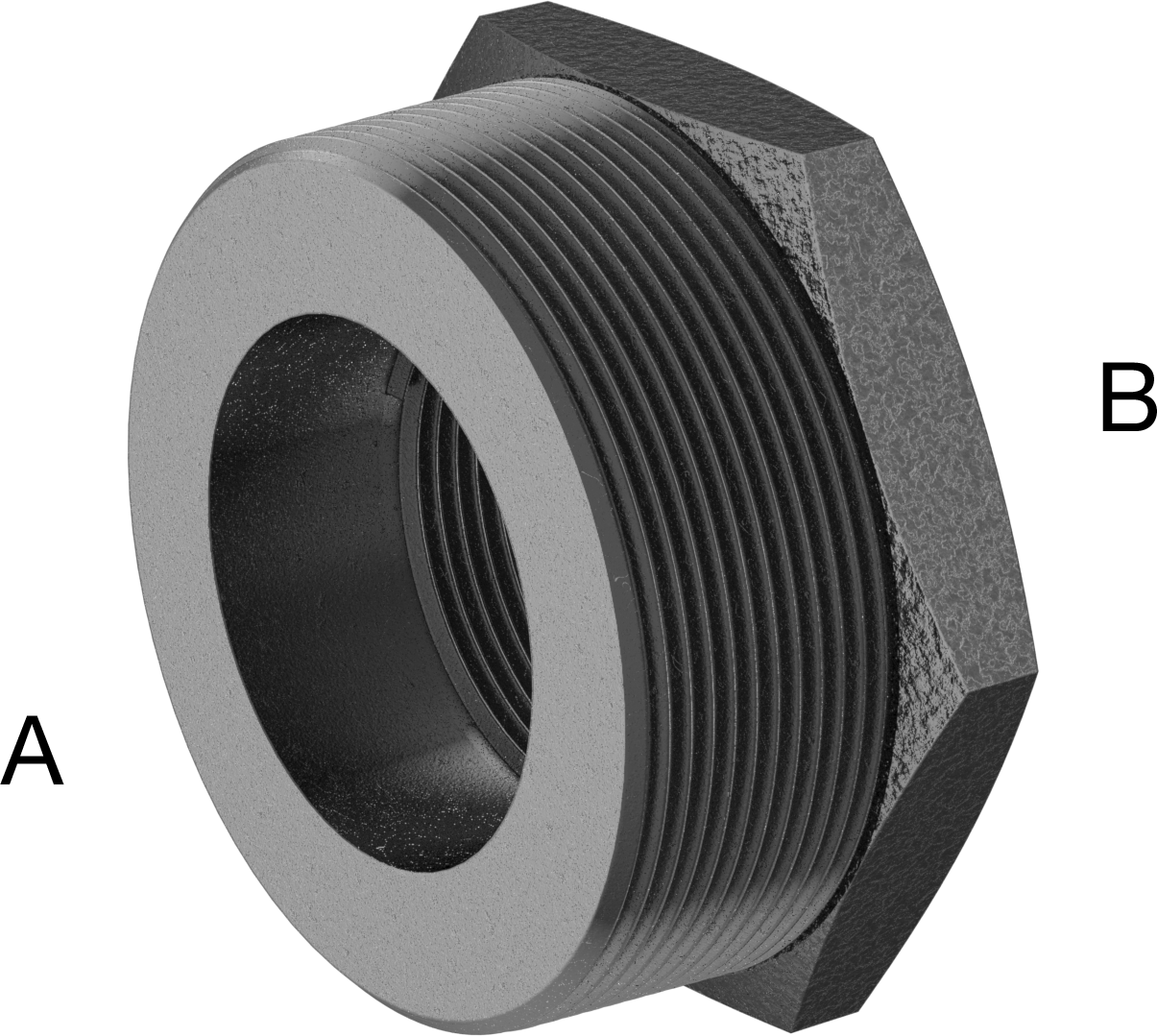 Yüksek Basınçlı Çelik Boru Bağlantı Elemanı, Burç Adaptörü, 4 NPT Erkek x 2-1/2 NPT Dişi