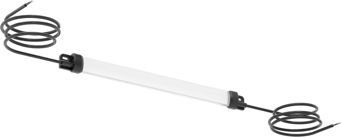 Renk Değiştiren Muhafaza Şerit Işığı, Beyaz/Kırmızı Ampullerle, Sabit Kablo Bağlantısı, 14-1/8“ Uzunluk x 5/8” Yükseklik