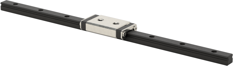 Minyatür Bilyalı Rulman Taşıyıcı ve Kılavuz Ray, Yansıma Önleyici, 3 mm Genişlik x 80 mm Uzunlukta Raylı