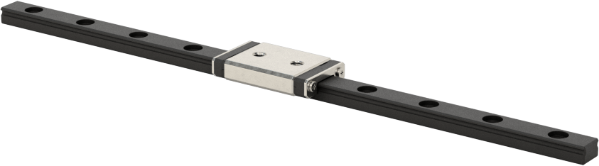 Minyatür Bilyalı Rulman Taşıyıcı ve Kılavuz Ray, Yansıma Önleyici, 4 mm Genişlik x 100 mm Uzunluk Ray