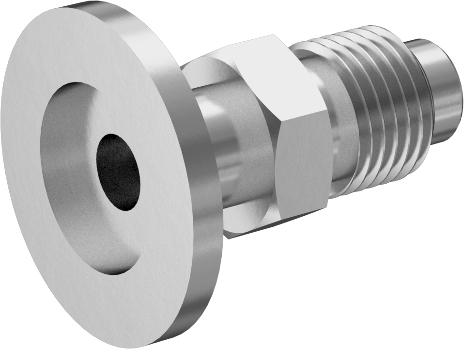 Hızlı Kelepçeli Yüksek Vakum Bağlantı Parçası, 3/4“ Boru Dış Çap x 1/4” Erkek Conta Borusu için Adaptör