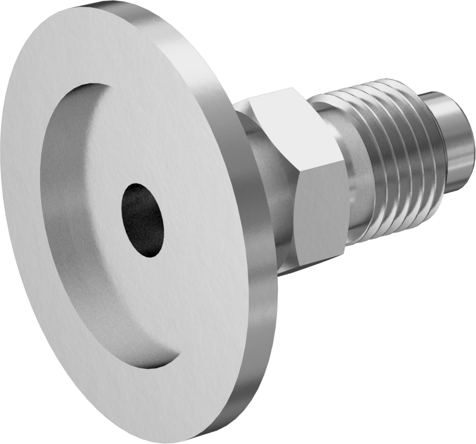 Hızlı Kelepçeli Yüksek Vakum Bağlantı Parçası, 1“ Dış Çaplı Boru x 1/4” Erkek Contalı Boru için Adaptör