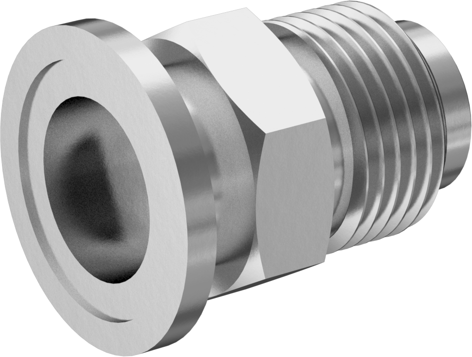Hızlı Kelepçeli Yüksek Vakum Bağlantı Parçası, 3/4“ Boru Dış Çapı x 1/2” Erkek Conta Borusu için Adaptör