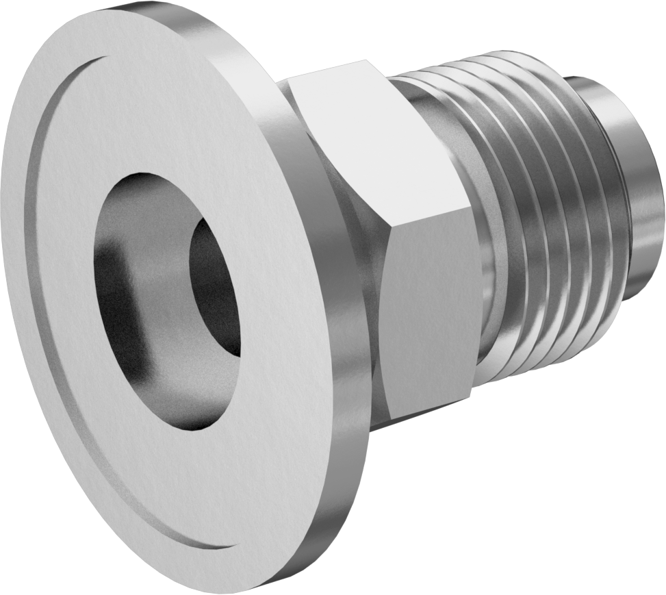 Hızlı Kelepçeli Yüksek Vakum Bağlantı Parçası, 1“ Boru Dış Çapı x 1/2” Erkek Contalı Boru için Adaptör