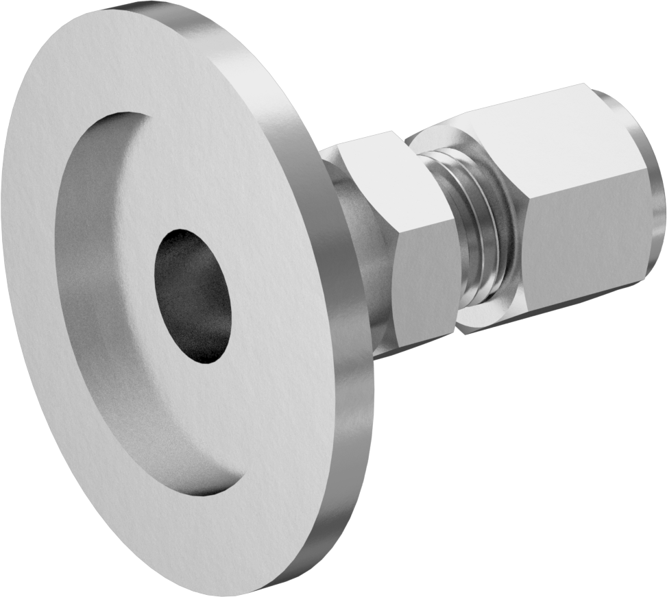 Hızlı Kelepçeli Yüksek Vakum Bağlantı Parçası, Paslanmaz Çelik Boru için, 1“ Dış Çap x 1/4” Yor-Lok Dış Çap için Adaptör