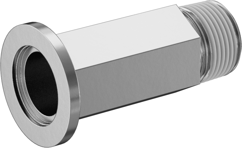 Hızlı Kelepçeli Yüksek Vakum Bağlantı Parçası, Paslanmaz Çelik Boru için, 1" Boru Dış Çapı x 3/4 NPT Erkek için Adaptör