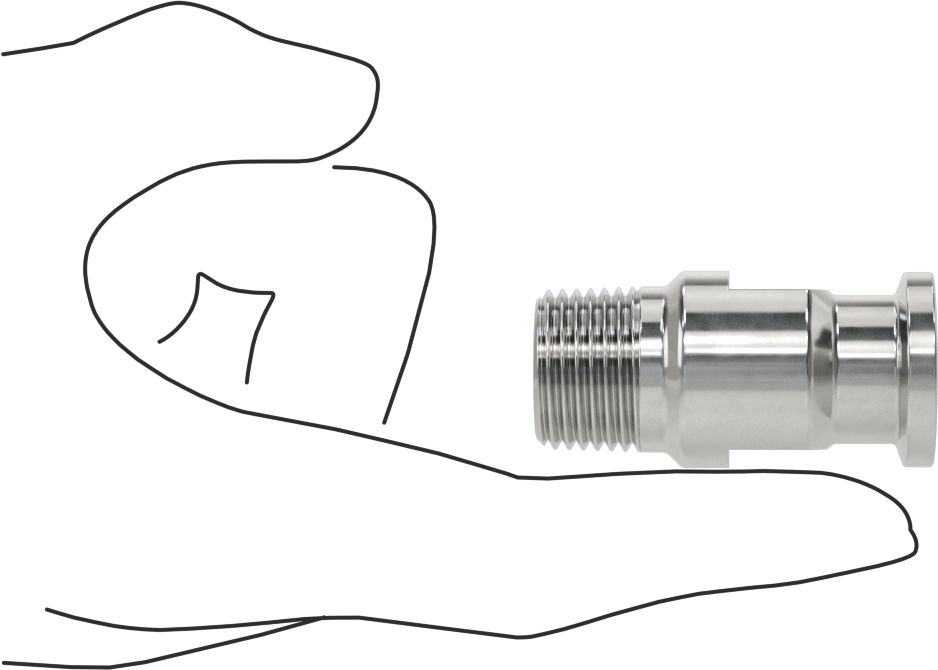 Yüksek Parlaklıkta Hızlı Sıkıştırmalı Sıhhi Boru Bağlantı Elemanı, 1/2" Dış Çaplı Boru x 1/2 NPT Erkek için 316L Paslanmaz Çelik Adaptör