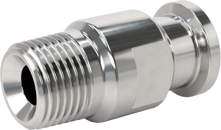 Yüksek Parlaklıkta Hızlı Sıkıştırmalı Sıhhi Boru Bağlantı Elemanı, 1/2" Dış Çaplı Boru x 1/2 NPT Erkek için 316L Paslanmaz Çelik Adaptör