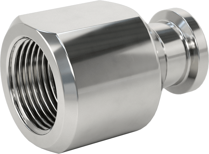 Yüksek Parlaklıkta Hızlı Sıkıştırmalı Sıhhi Boru Bağlantı Elemanı, 3/4" Dış Çaplı Boru x 3/4 NPT Dişi için 316L Paslanmaz Çelik Adaptör