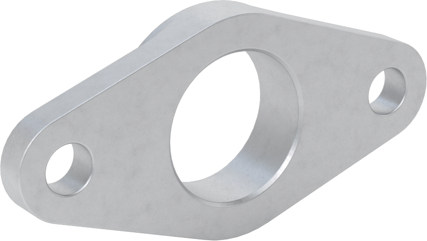 İki Cıvatalı Flanş Montajlı Hazır Montajlı Rulman Muhafazası, 16 mm Rulman Genişliği için, 32 mm Rulman Dış Çapı için, 102mm Toplam Uzunluk