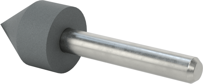 Metaller için Taşlama Ucu, 1/4" Şaft Çapı, A14 Şekil Numarası, 60 Kum