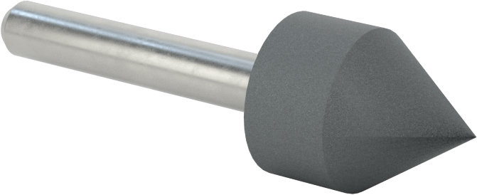 Metaller için Taşlama Ucu, 1/4" Şaft Çapı, A14 Şekil Numarası, 60 Kum