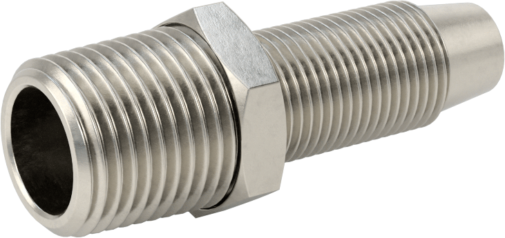 Hava ve Su için 303 Paslanmaz Çelik Vidalı Hortum Bağlantı Elemanı, Dişli Erkek Hortum Bağlantısı, 1/2" ID, 1/2 NPT Uç
