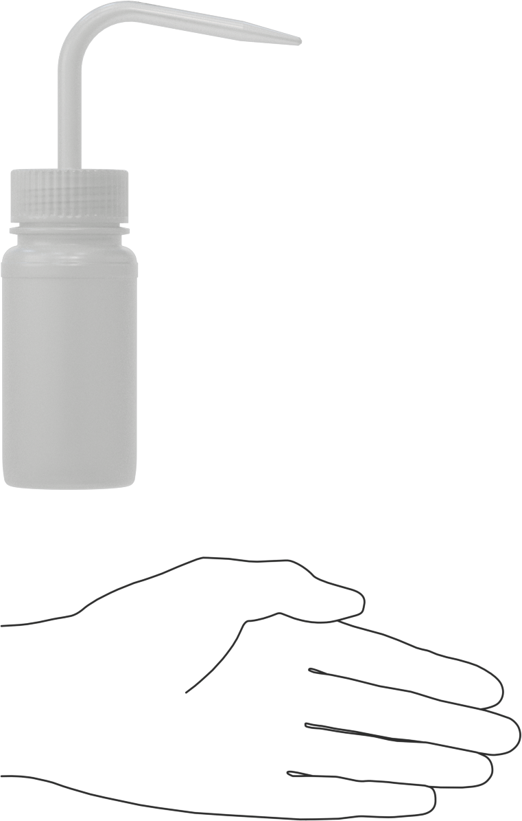 Açılı Nozullu Sıkma Şişesi, Beyaz Havalandırmasız Kapak, 4 FL. oz Kapasite, 1-1/2 Ağız Dış Çapı