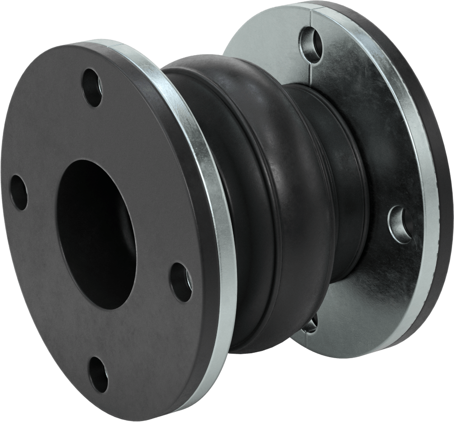Sızdırmaz Flanşlı Uçlu Genleşme Derzi, Plastik Boru için, EPDM Kauçuk, 7-1/2" Flanş Dış Çapı