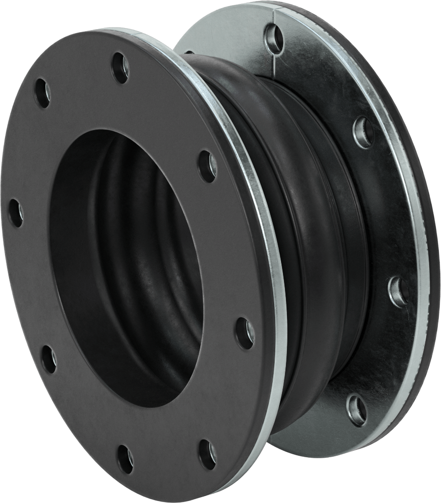 Sızdırmaz Flanşlı Uçlu Genleşme Derzi, Plastik Boru için, EPDM Kauçuk, 13-1/2" Flanş Dış Çapı
