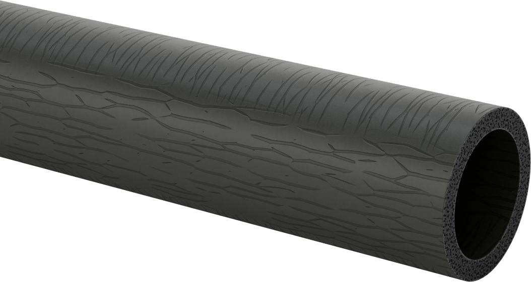 Yırtılmaya Dayanıklı Silikon Köpük Boru Yalıtımı, 1/4" Kalınlıkta Duvar, 1-1/2" ID, 6 Fit Uzunluk