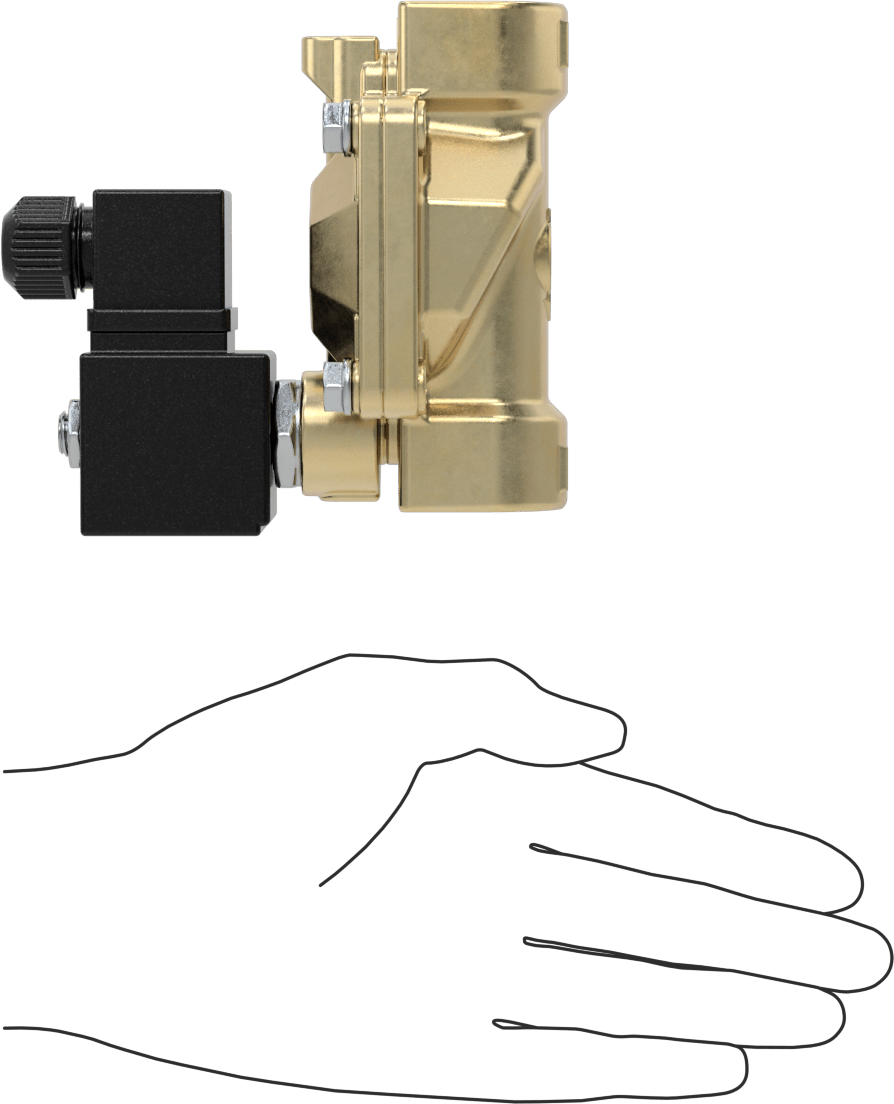 İçme Suyu için Solenoid Açma/Kapama Valfi, Pirinç, 120V AC, 3/4 NPT Dişi