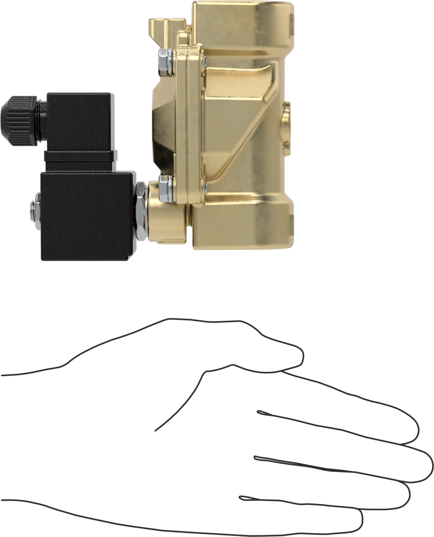 İçme Suyu için Solenoid Açma/Kapama Valfi, Pirinç, 120V AC, 1 NPT Dişi